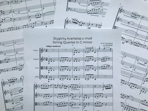 Visa Čiurlionio muzika styginių kvartetui