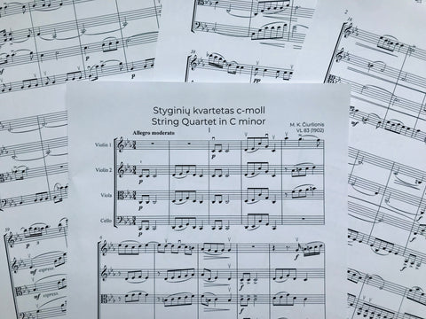 Complete Music of Čiurlionis for String Quartet