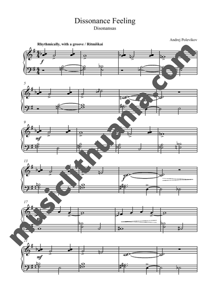 Dissonance Feeling Music Lithuania